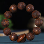 Ethnic Style Bracelet Bead Good Luck Bracelet for Men And Women, Golden Star Bead Bracelet, Rosary Wooden Bracelet, Positive Bracelet, Meditation Accessory, Ethnic Design, Traditional Jewelry, Natural Material, Durable Wood, Beaded Bracelet, Spiritual Bra