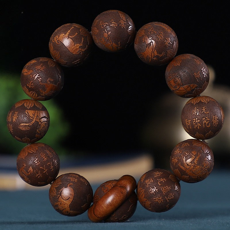 Ethnic Style Bracelet Bead Good Luck Bracelet for Men And Women, Golden Star Bead Bracelet, Rosary Wooden Bracelet, Positive Bracelet, Meditation Accessory, Ethnic Design, Traditional Jewelry, Natural Material, Durable Wood, Beaded Bracelet, Spiritual Bra