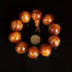 Men'S Prayer Beads - Glossy Brown Wooden Rosary with Smooth Beads, Spiritual Jewelry for Meditation