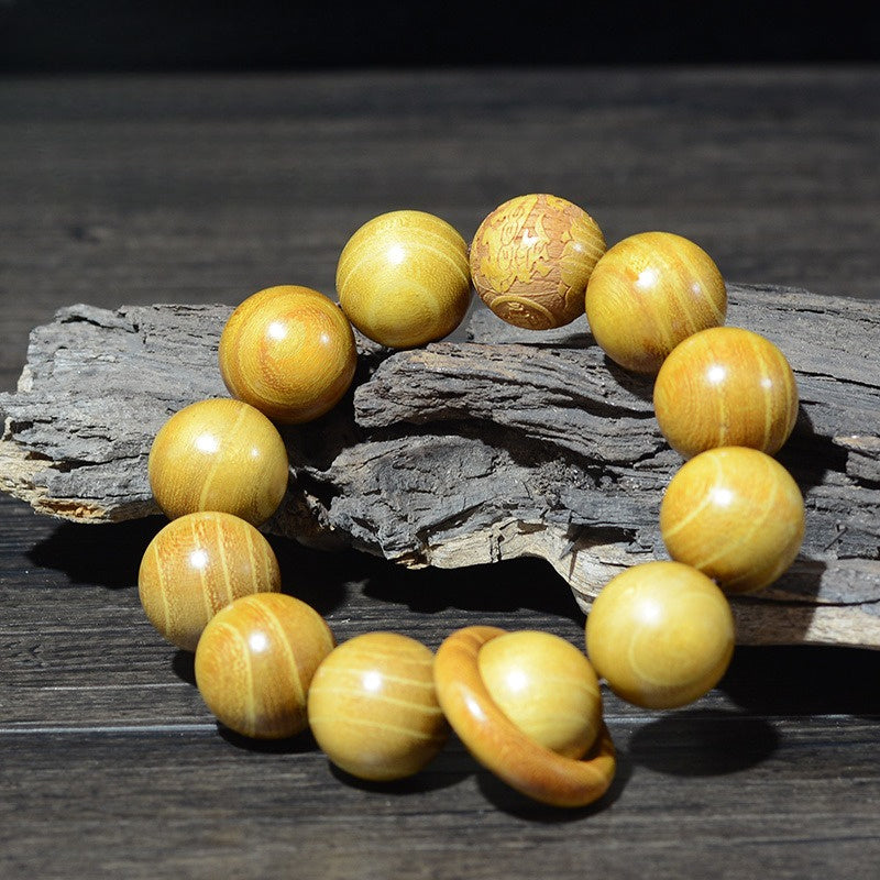Ethnic Style Bracelet Bead Good Luck Bracelet for Men And Women, Golden Star Bead Bracelet, Rosary Wooden Bracelet, Positive Bracelet, Meditation Accessory, Ethnic Design, Traditional Jewelry, Natural Material, Durable Wood, Beaded Bracelet, Spiritual Bra
