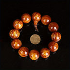 Men'S Prayer Beads - Glossy Brown Wooden Rosary with Smooth Beads, Spiritual Jewelry for Meditation