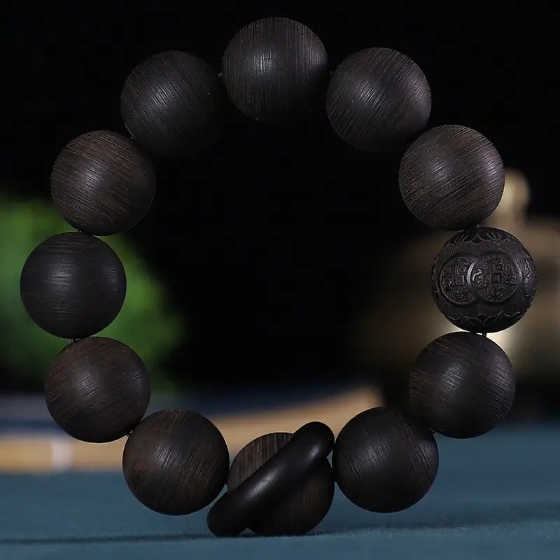Ethnic Style Bracelet Bead Good Luck Bracelet for Men And Women, Golden Star Bead Bracelet, Rosary Wooden Bracelet, Positive Bracelet, Meditation Accessory, Ethnic Design, Traditional Jewelry, Natural Material, Durable Wood, Beaded Bracelet, Spiritual Bra