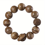Ethnic Style Bracelet Bead Good Luck Bracelet for Men And Women, Golden Star Bead Bracelet, Rosary Wooden Bracelet, Positive Bracelet, Meditation Accessory, Ethnic Design, Traditional Jewelry, Natural Material, Durable Wood, Beaded Bracelet, Spiritual Bra