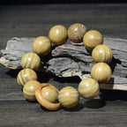 Ethnic Style Bracelet Bead Good Luck Bracelet for Men And Women, Golden Star Bead Bracelet, Rosary Wooden Bracelet, Positive Bracelet, Meditation Accessory, Ethnic Design, Traditional Jewelry, Natural Material, Durable Wood, Beaded Bracelet, Spiritual Bra