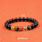 Chinese New Year Five-Year Prosperity God of Wealth Bracelet - Dragon Year Transfer, Imitation Cinnabar & Horse Design, Unisex Jewelry for Men and Women, Red Bead Accents, Symbol of Good Fortune and Wealth, Cultural Accessory