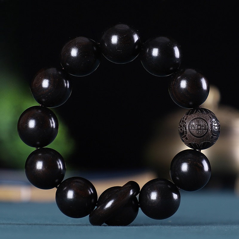 Ethnic Style Bracelet Bead Good Luck Bracelet for Men And Women, Golden Star Bead Bracelet, Rosary Wooden Bracelet, Positive Bracelet, Meditation Accessory, Ethnic Design, Traditional Jewelry, Natural Material, Durable Wood, Beaded Bracelet, Spiritual Bra