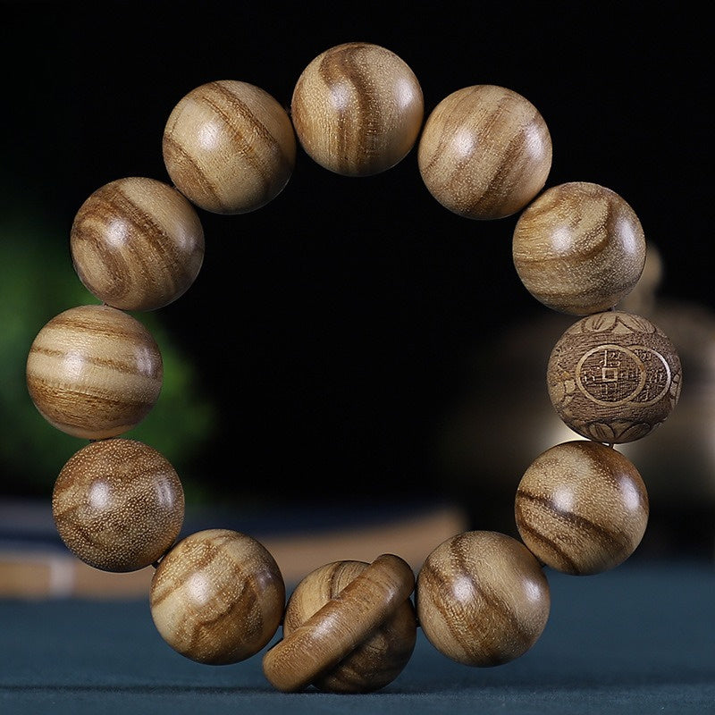 Ethnic Style Bracelet Bead Good Luck Bracelet for Men And Women, Golden Star Bead Bracelet, Rosary Wooden Bracelet, Positive Bracelet, Meditation Accessory, Ethnic Design, Traditional Jewelry, Natural Material, Durable Wood, Beaded Bracelet, Spiritual Bra